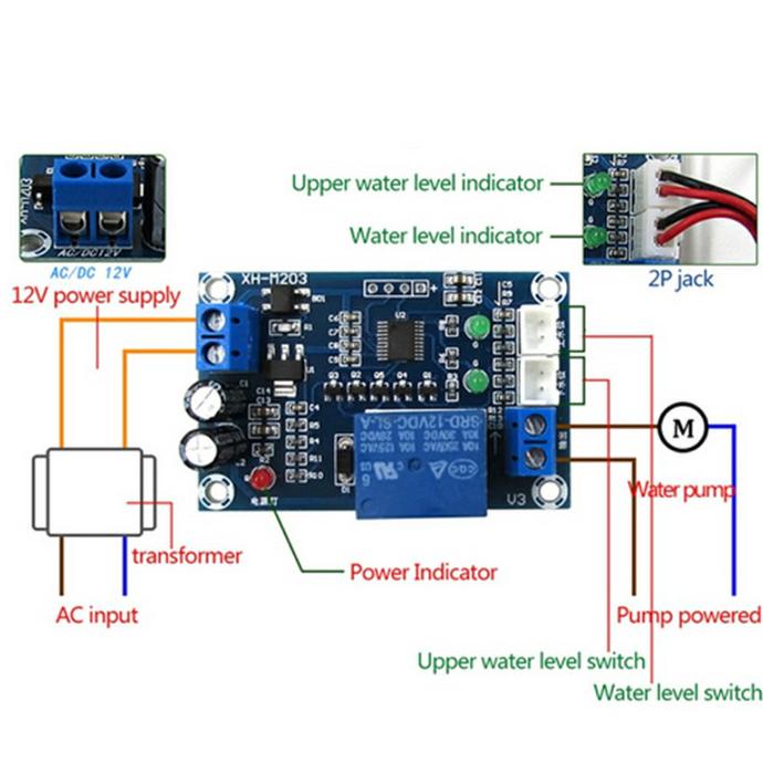 Jual *#*#*#*#] XH-M201 Modul Water Level Pompa Air Otomatis AC/DC 12V ...