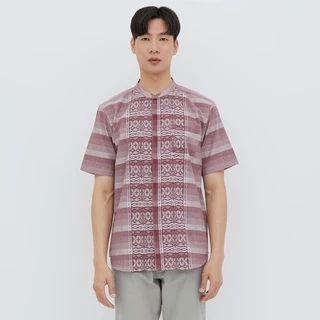 M231 Kemeja Pria Koko Pendek Maroon 2505A