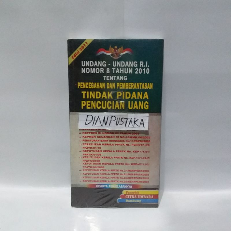 Jual (ORIGINAL) UU RI NO 8 TH 2010 TENTANG PENCEGAHAN DAN PEMBERANTASAN ...