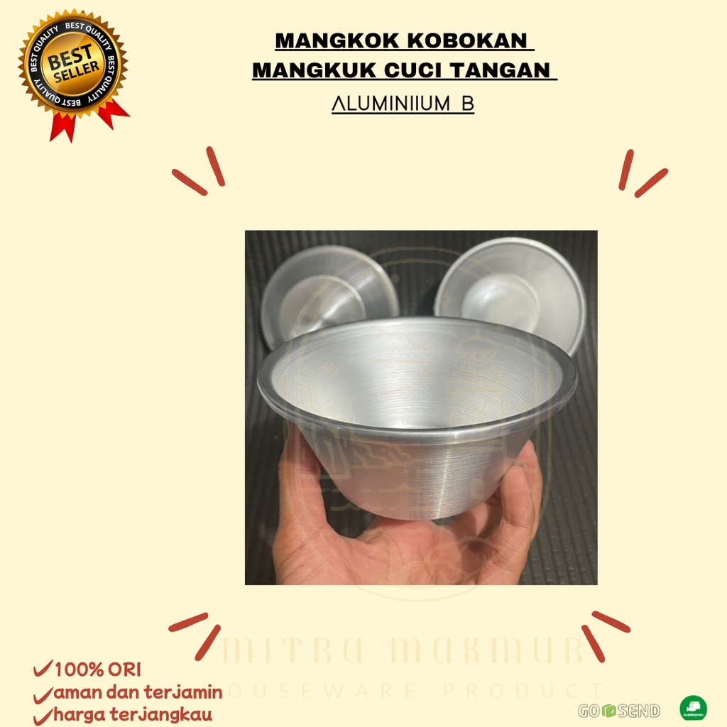 Jual New Mangkok Kobokan Aluminium Mangkuk Cuci Tangan Tipe B