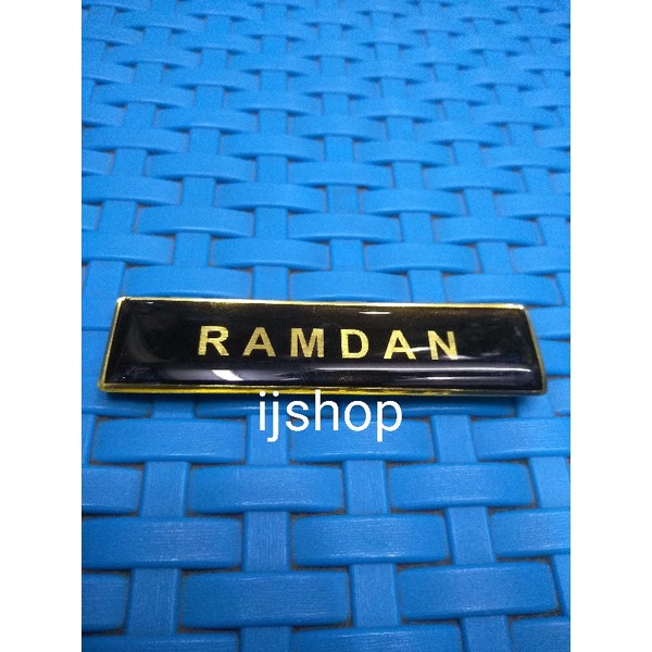 Jual Name Tag Papan Nama Kuningan Lapis Magnet Shopee Indonesia