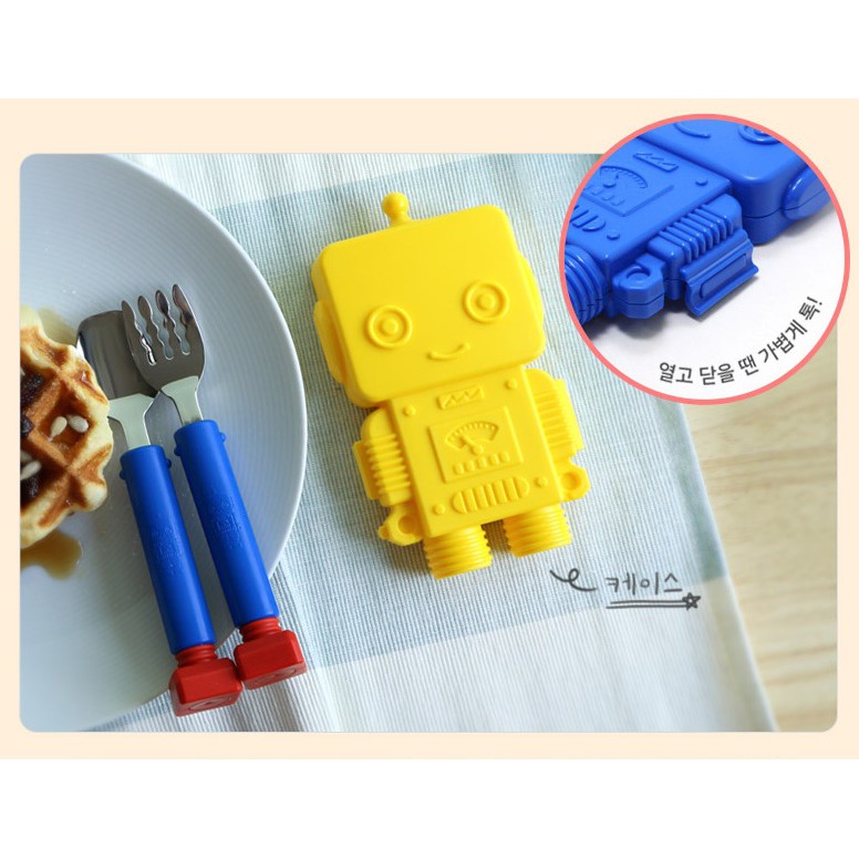 Jual Flexa Robot Spoon & Fork with Case ORI KOREA | Shopee Indonesia