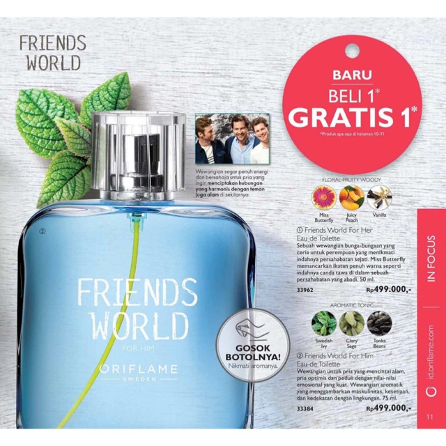 Jual Parfum Friends World For Her Him Edt Dapat 1pcs Shopee