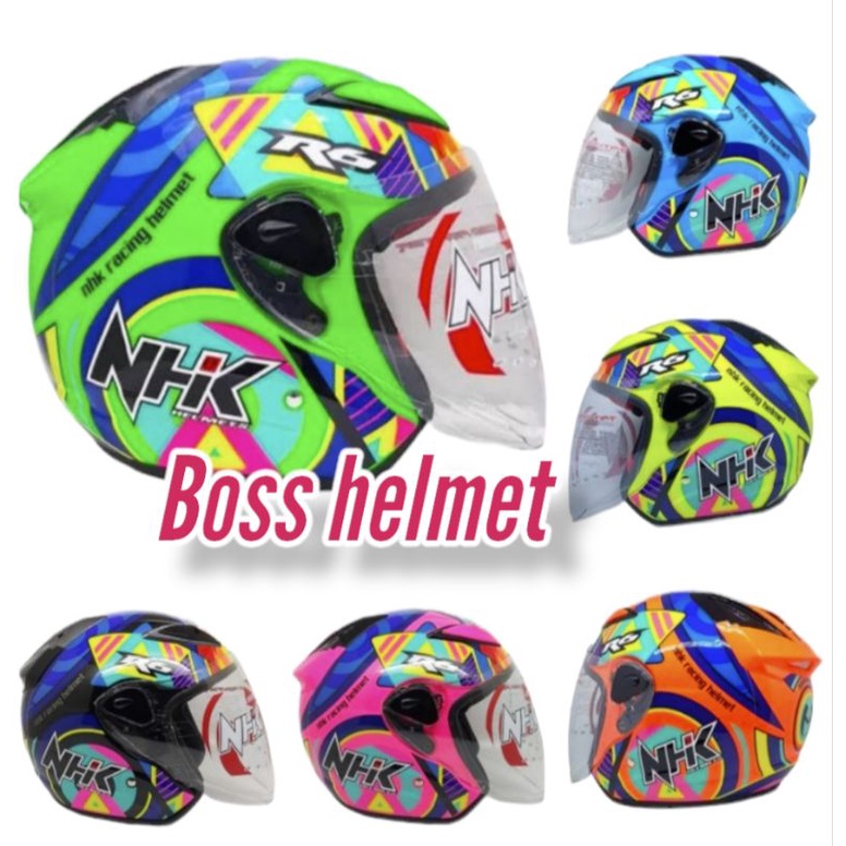 Jual HELM NHK R6 MOTIF PIGMENT STABILO ORIGINAL 100% | Shopee Indonesia