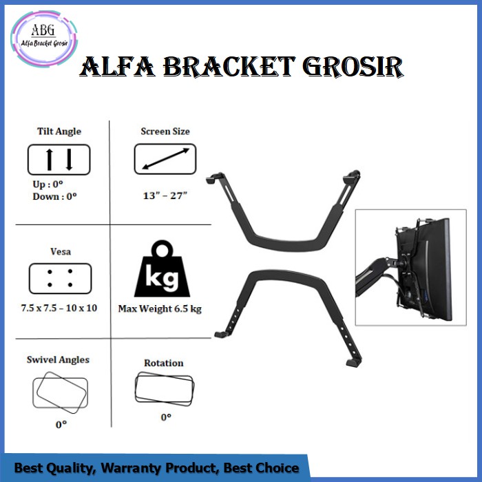 Jual Vesa Extender Adapter Penjepit Monitor Non Vesa Inch Shopee Indonesia