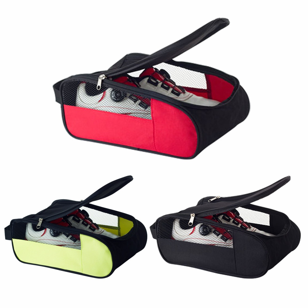 Jual Portable Golf Shoes Bag Zipper Shoe Case Breathable Water