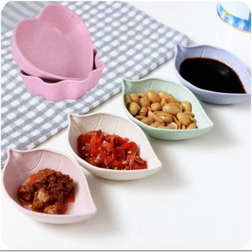 [UNIK88] Tempat Saos Bahan Jerami Bentuk Daun / Mangkok Saos/ Mangkok kecil YT047 | AutoStock
