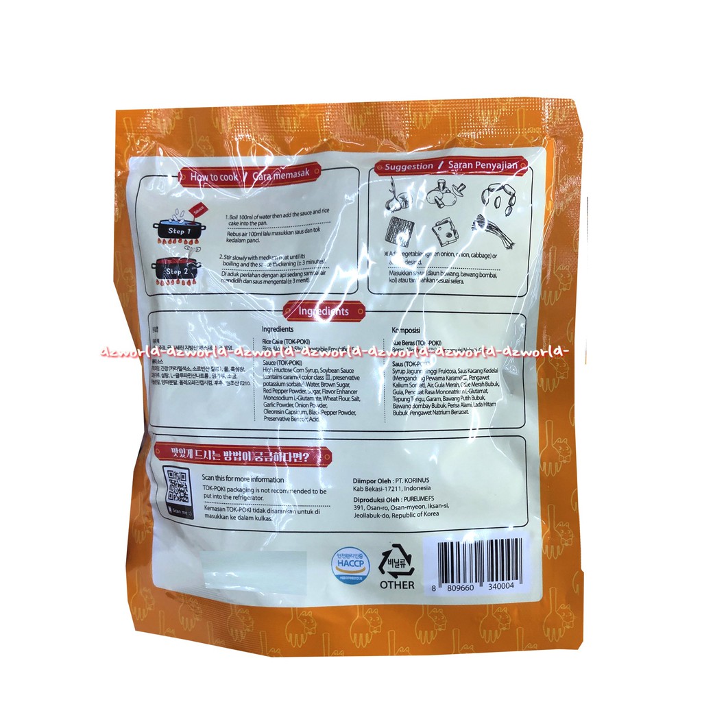 Jual Tok-Poki Instan 140gr Korean Street Food Makanan Tok Poki Korea ...