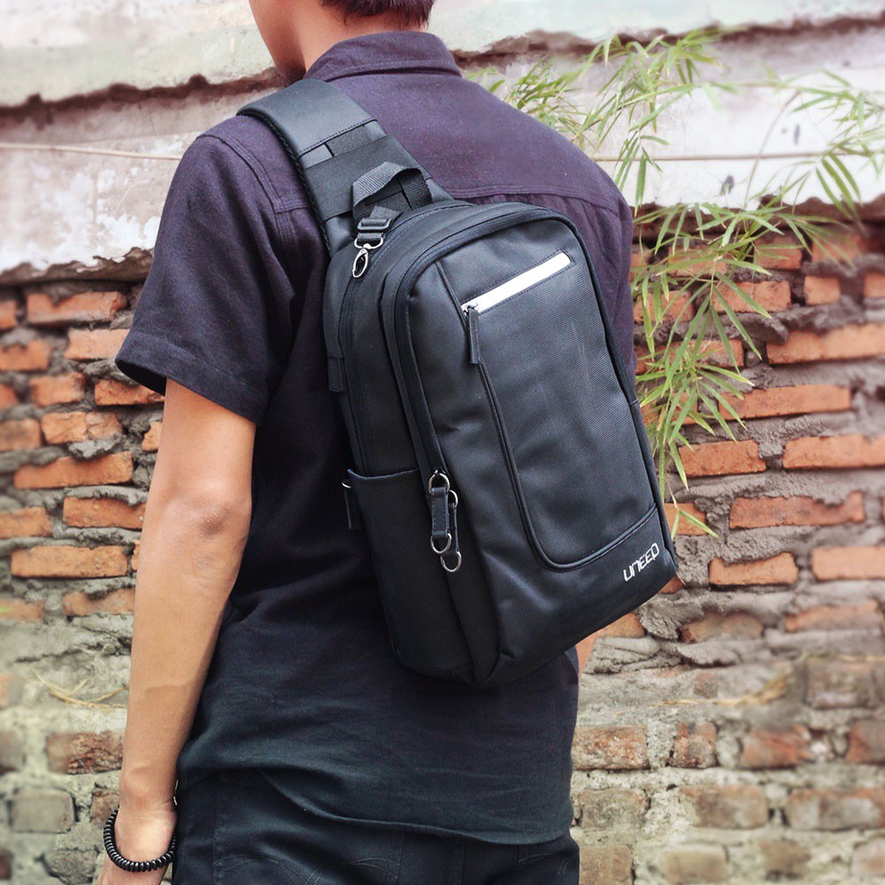 Jual Uneed MAX Tas Selempang Pria / Sling Bag Pria Water Resistant ...