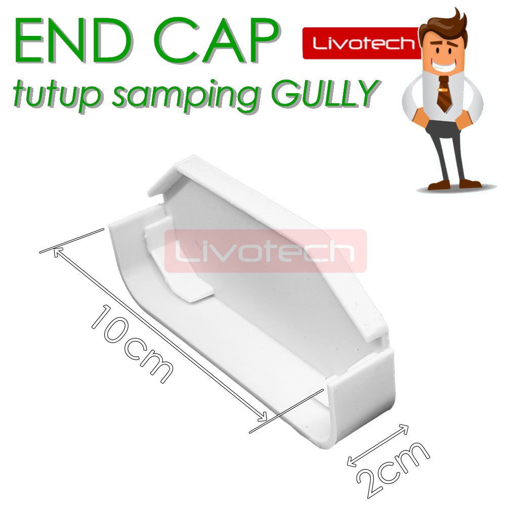 Jual End Cap Gully Trapesium Tutup Samping NFT Talang Hidroponik Endcap ...