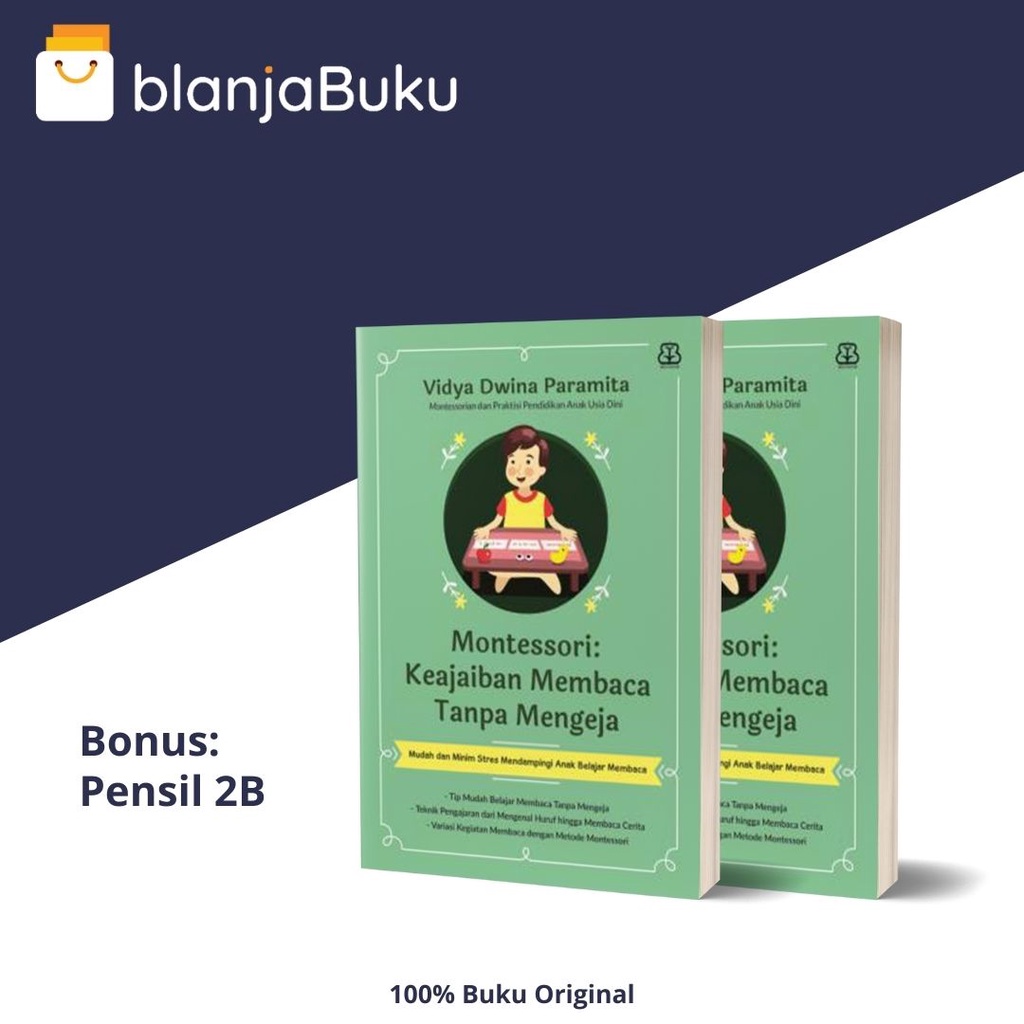 Jual [Mizan] Montessori Keajaiban Membaca Tanpa Mengeja - Vidya Dwina ...