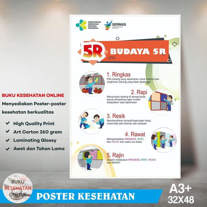 Jual Poster Kesehatan BUDAYA 5R (2) - LAMINATING GLOSSY BIG SALE ...