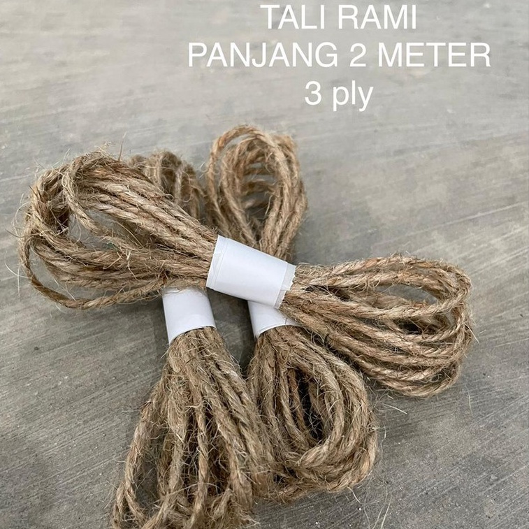 Jual TALI RAMI PANJANG 2 METER, tebal 3 ply, TALI GONI untuk hiasan ...