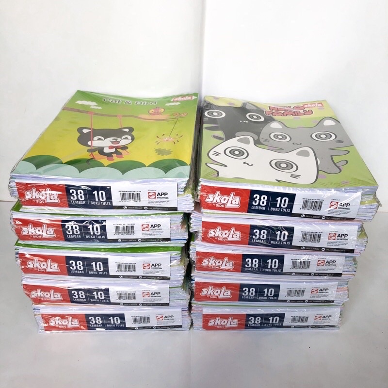 Jual 1 Pack 10 Pcs Buku Tulis Skola By Sidu Isi 38 58 Lembar