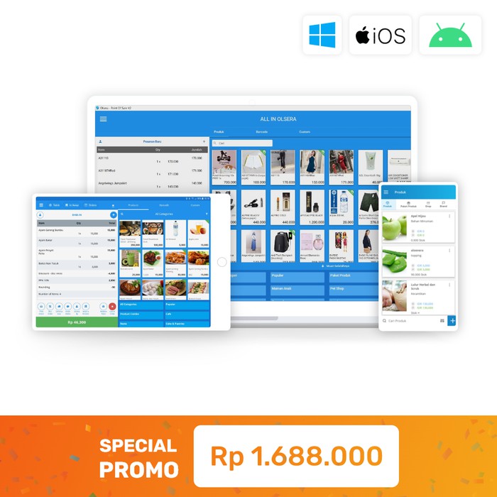 Jual Software Kasir Point of Sale - Aplikasi Kasir OlseraPOS | Shopee ...