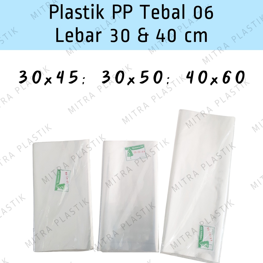 Jual Plastik Pp Lebar 30 And 40 Tebal 06 30x45 30x50 40x60 Kantong Bening Transparan Plastik Beras 5423