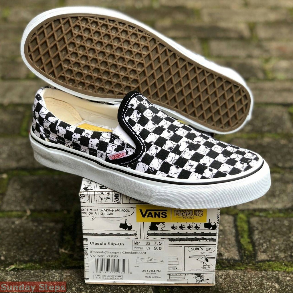 jenis vans slip on checkerboard