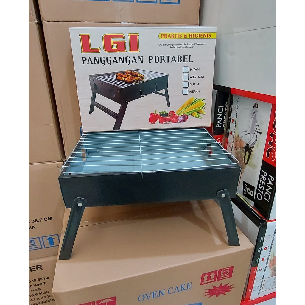 Jual Alat Panggang Portable Grill Bbq Panggangan Lipat Jaring