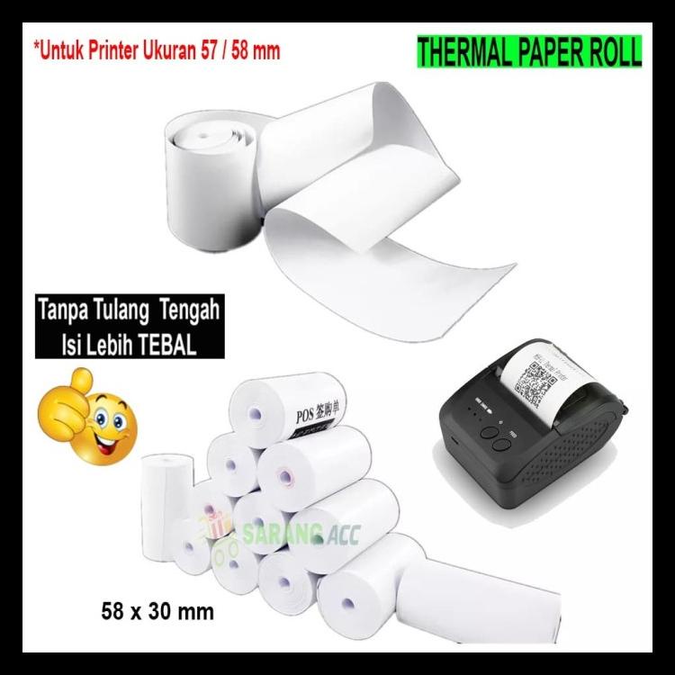 Jual Kertas Printer Bluetooth 58 X 30Mm Kertas Struk Kertas Kasir