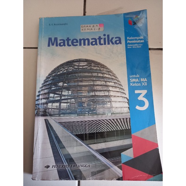 Jual Buku Matematika Kelompok Peminatan Matematika Dan Ilmu-Ilmu Alam ...