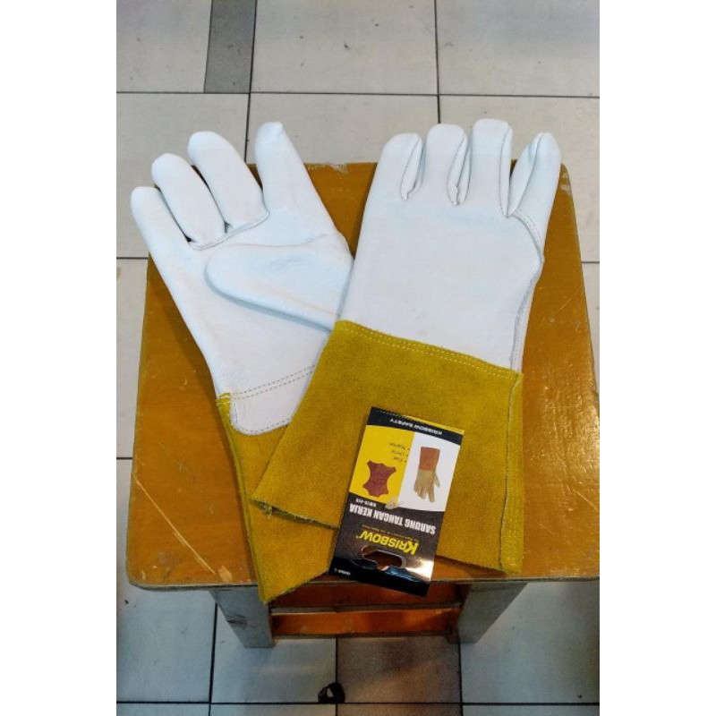 Jual Sarung Tangan Las Krisbow Welding Gloves Kw1000419 100 Original Shopee Indonesia