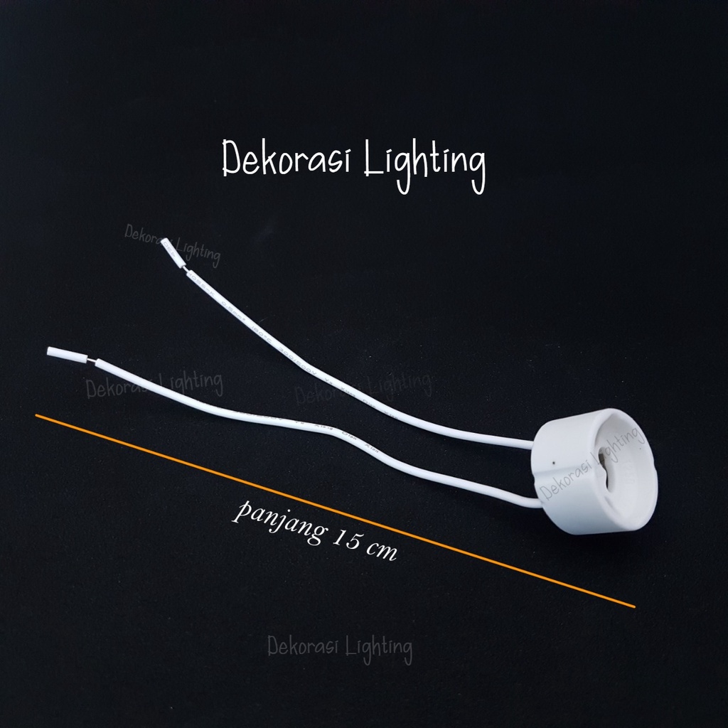 Jual Fiting halogen lampu GU10 2kaki puter | Shopee Indonesia