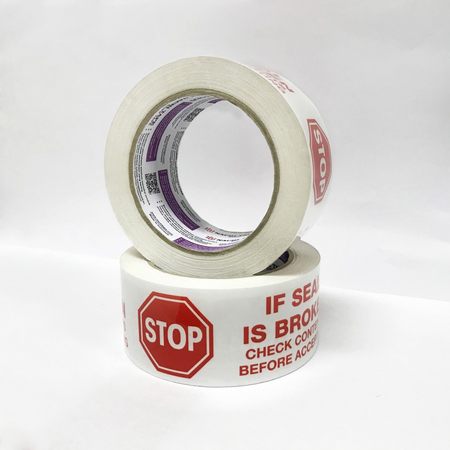 Jual Nachi Tape Lakban Opp STOP IF SEAL BROKEN 48mm x 90 yard Putih 2 ...