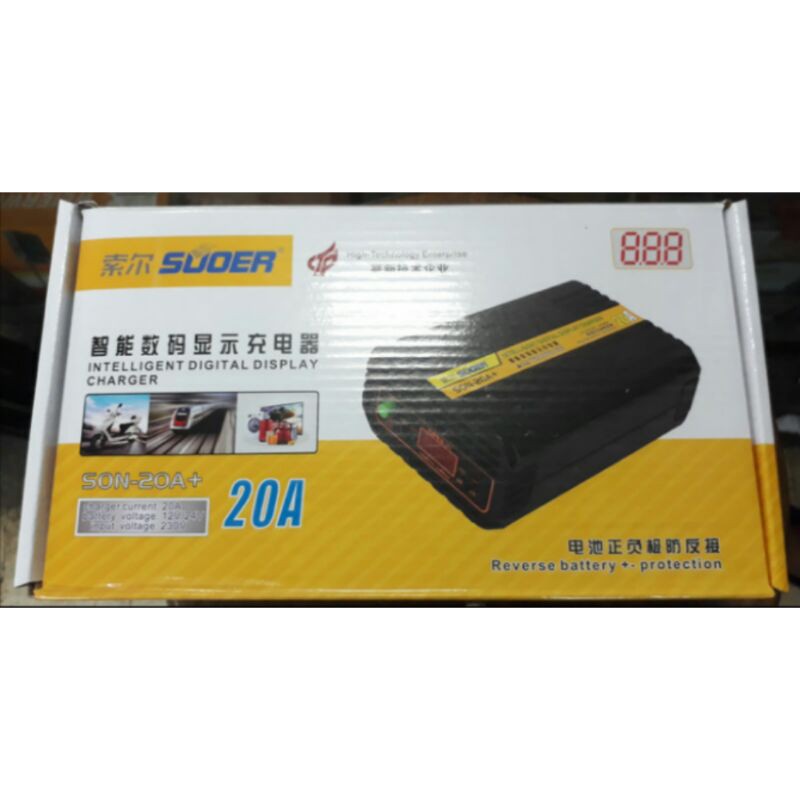 Jual Cas Aki Chargr Accu SUOER 20A 20Ampere 12V/24V Otomatis | Shopee
