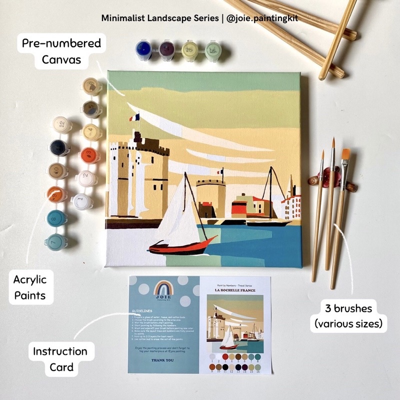 Jual Paint by Number Joie Painting Kit La Rochelle | Shopee Indonesia