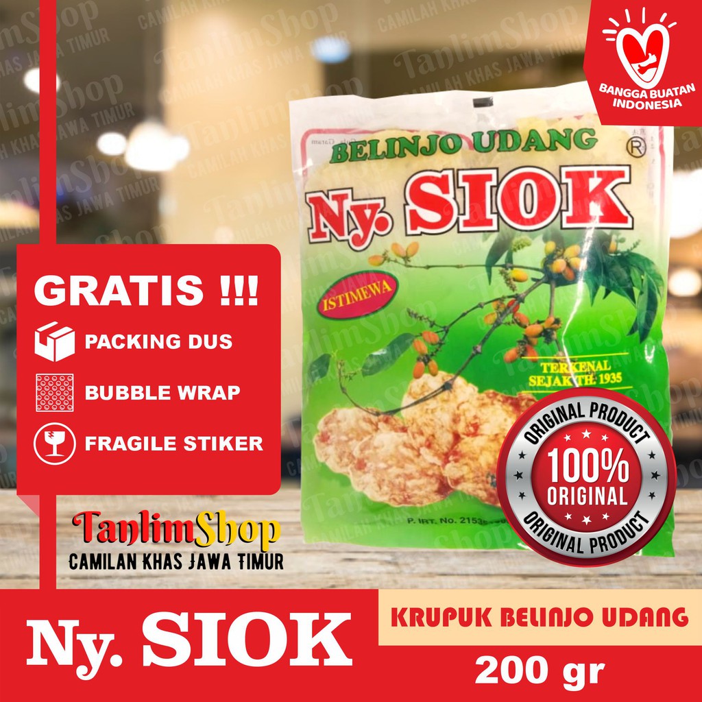 Jual Krupuk Kerupuk Blinjo Belinjo Ny Siok 200gr Tanlimshop