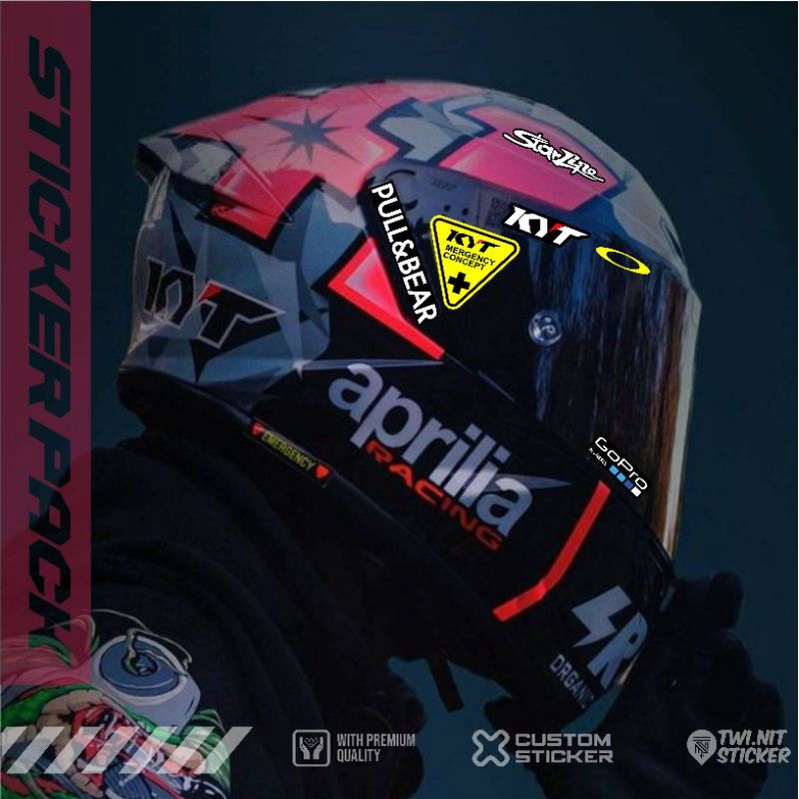 Jual sticker visor helm kyt/pullbear/team arogsan/pinlock/starline/pink ...