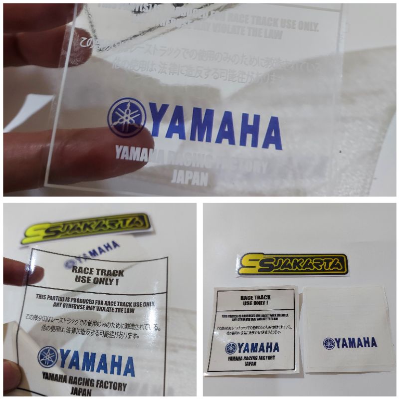 Jual Sticker Warning Yamaha Peringatan Yamaha Japan Race Track Use Only ...