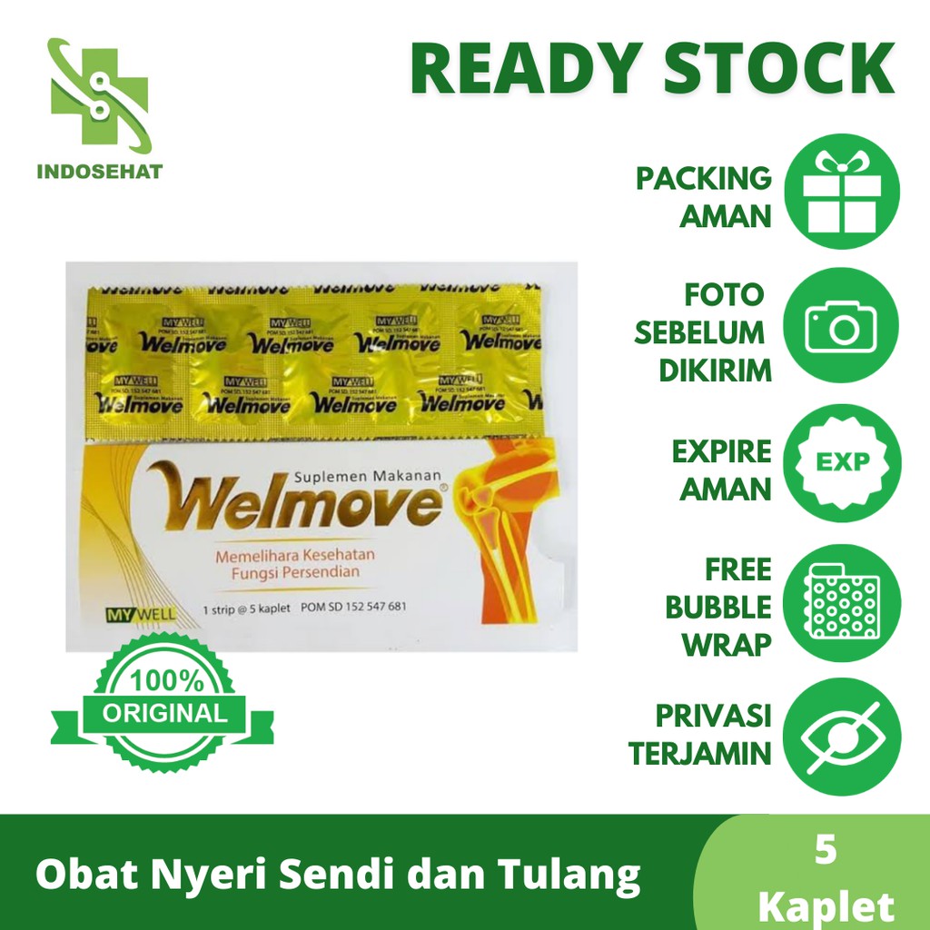 Jual Welmove Suplemen Sendi Dan Vitamin Tulang Isi 5 Kaplet Per Strip Shopee Indonesia 3630