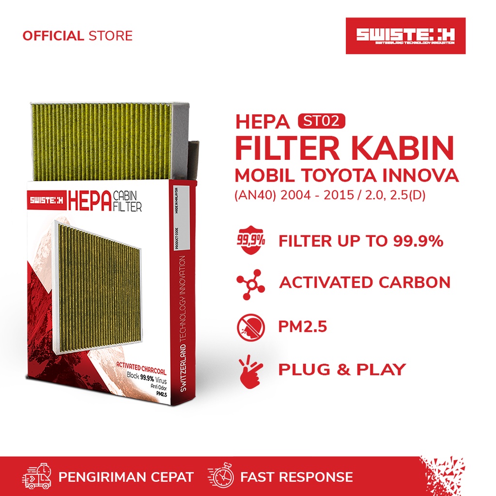 Jual Filter Kabin AC Mobil HEPA Toyota Innova Swistech ST02 Shopee