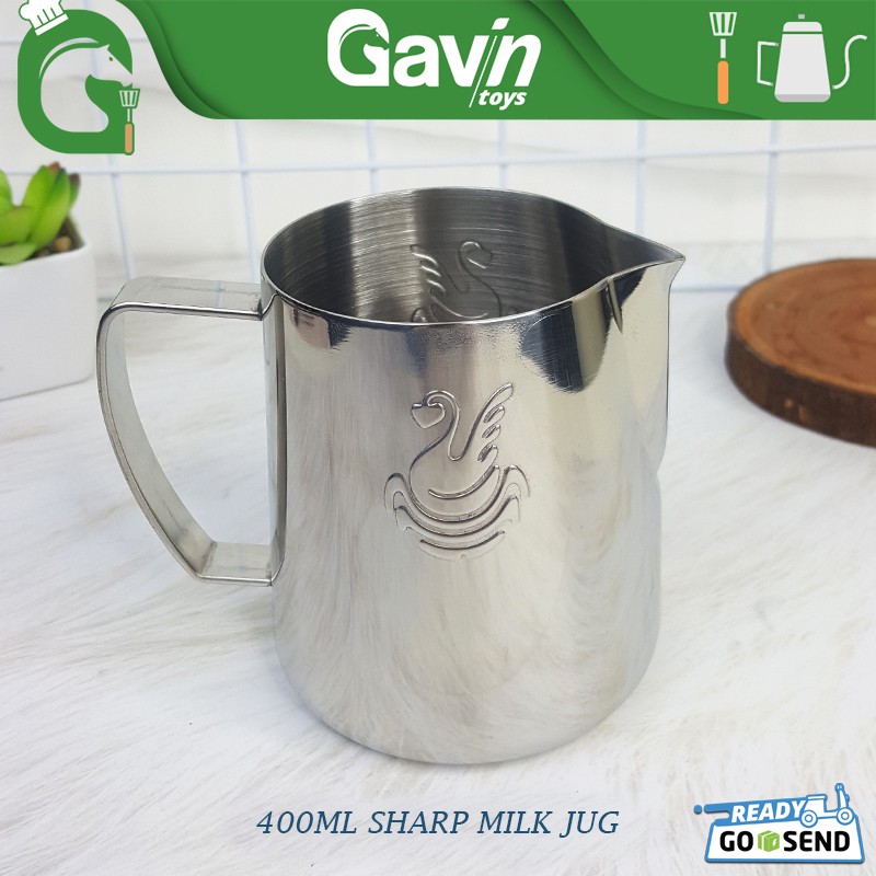 Jual Milk Jug Latte Art 400ml Stainless Jug Susu Lancip Barista NOT