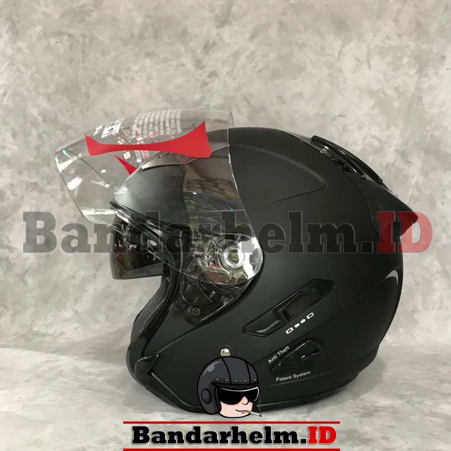 Jual Helm KYT Galaxy Slide Black Doff Shopee Indonesia
