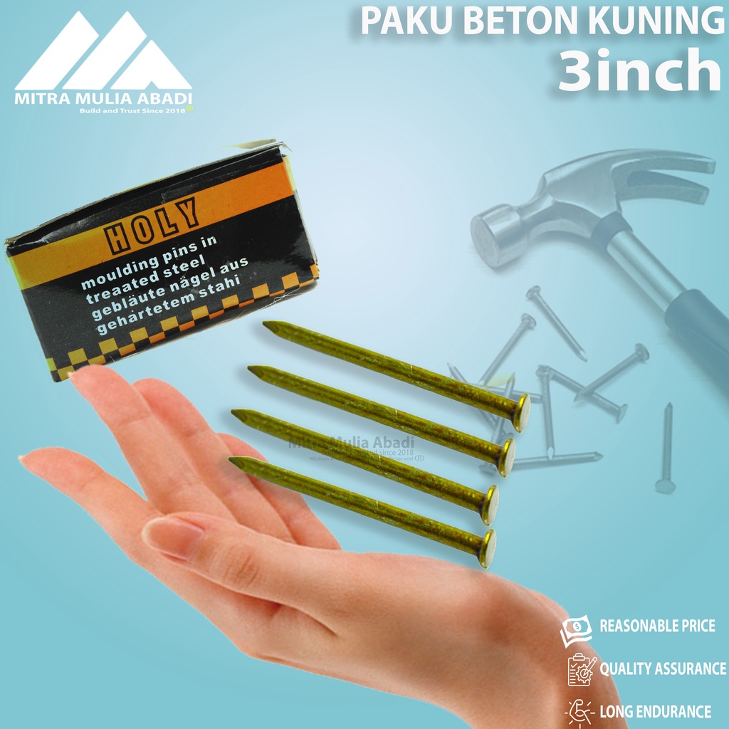 Jual Paku Beton Kuning Holy 3 Inch 7cm-10pcs | Shopee Indonesia