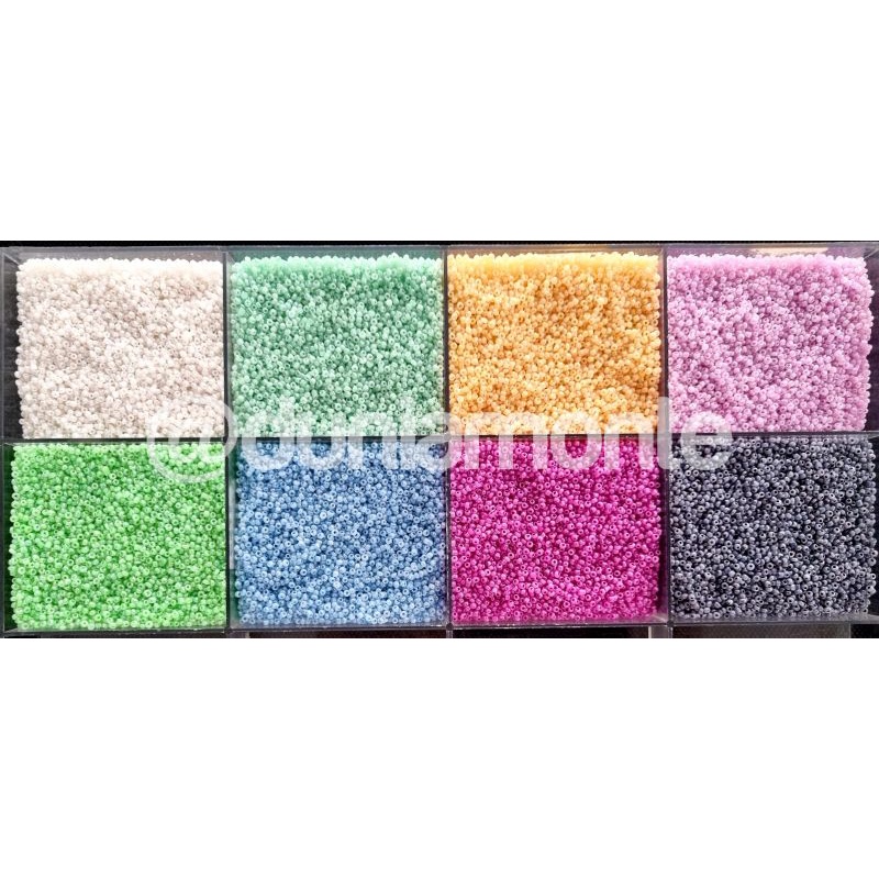 Jual Manik Mote Payet Pasir Warna Pastel 11-12/o / Seed Beads Pastel ...