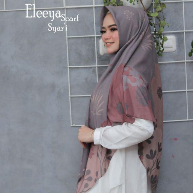 Hijab Segiempat Motif Syari Eleeya Scarf Ukuran 140 X 140