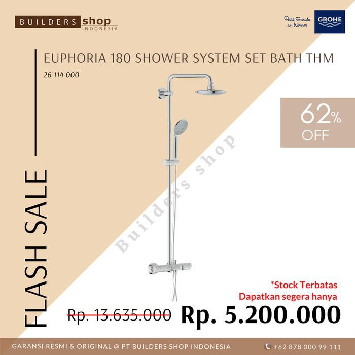 Jual alatledeng/ GROHE 26114000 Euphoria 180 Shower System Set with