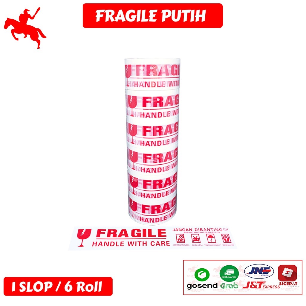 Jual [TERMURAH] Lakban OPP Tape / Lakban Fragile Merah Putih Dunia ...