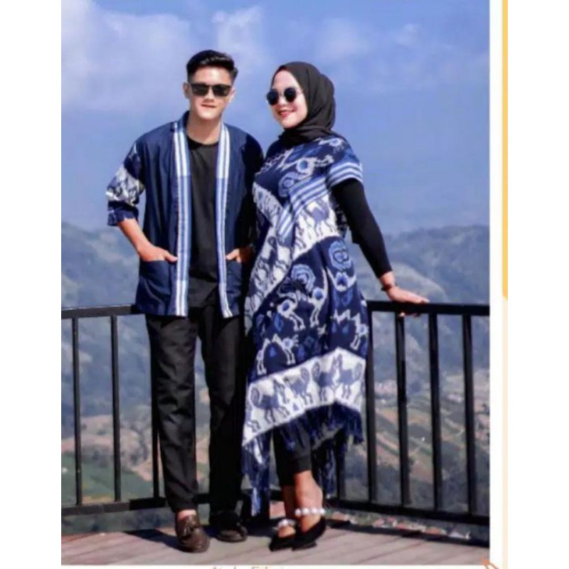 Jual Set Couple Tenun Baju Tenun Couple Sarimbit Keluarga Sarimbit Kondangan Couple Sarimbit