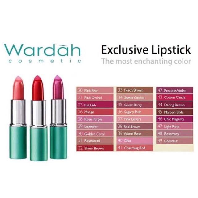 Jual WARDAH EXCLUSIVE MOIST LIPSTICK / WARDAH MOIST LIPSTICK | Shopee