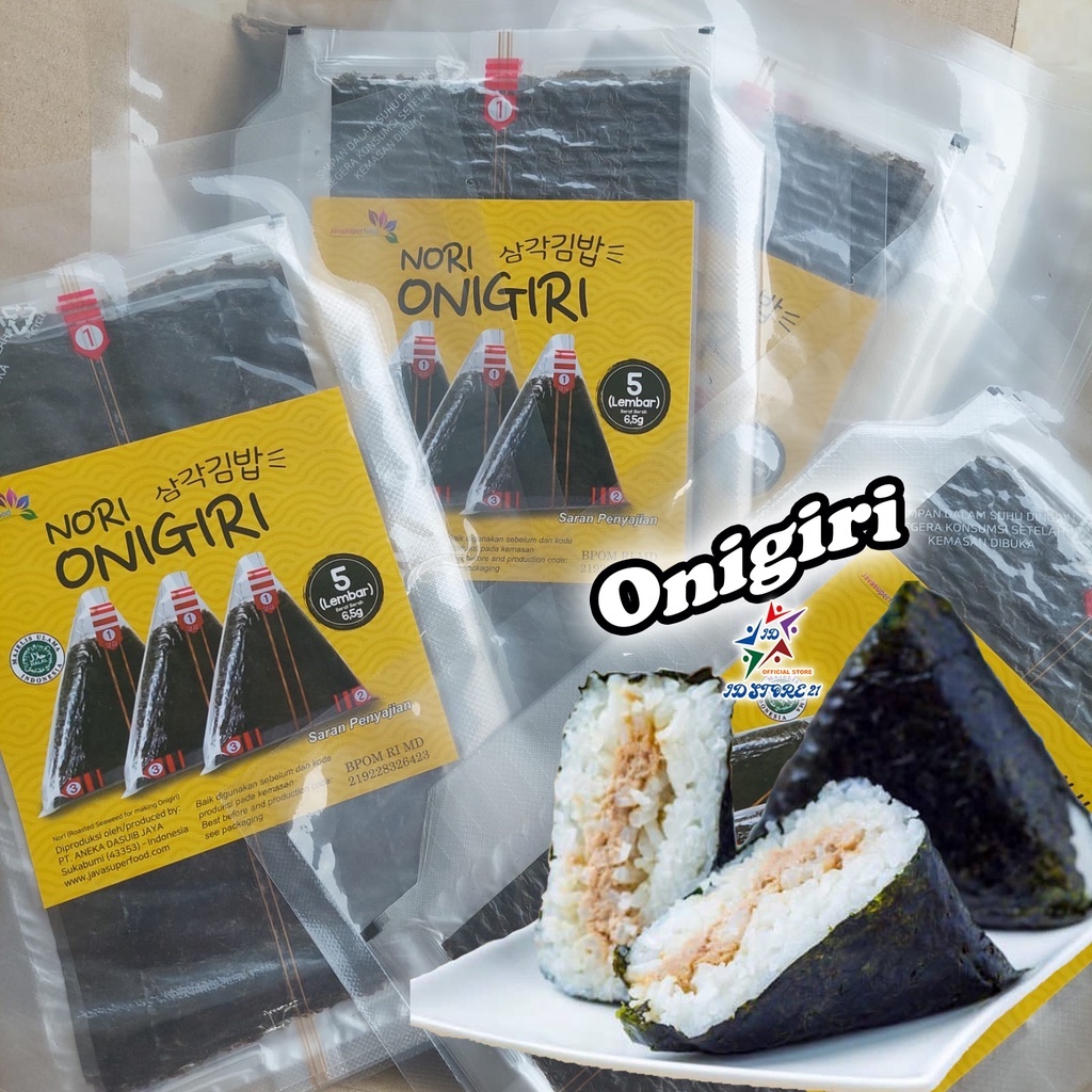 Jual Nori onigiri wrapper JAVA Halal Seaweed Nori Wrapper Nori Triangle