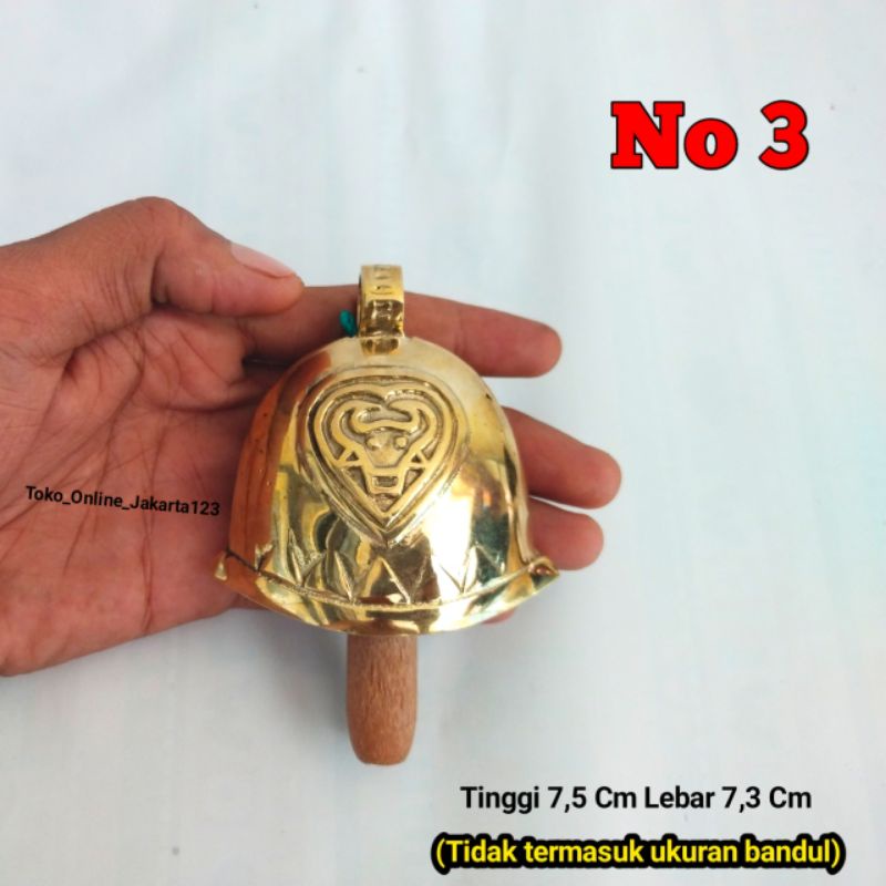 klontongan sapi kuningan bel pintu pagar Lonceng gowok bahan kuningan Suara  kencang udah bonus ring gantungan