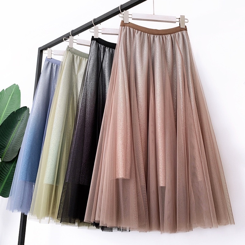 GRADATION SHAGGY SKIRT