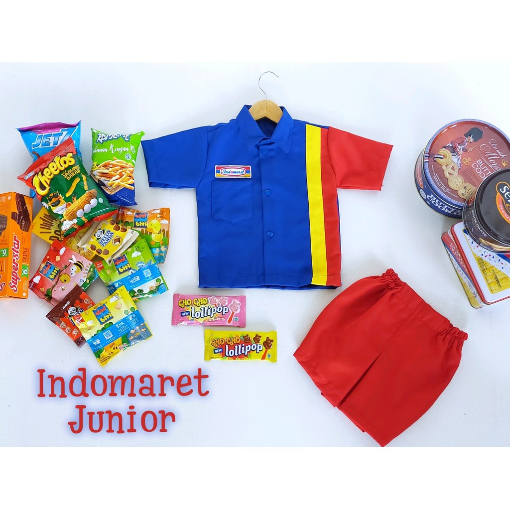 Jual BAJU ANAK KOSTUM ANAK INDOMARET ROK WARNA MERAH USIA 6-7 TAHUN ...