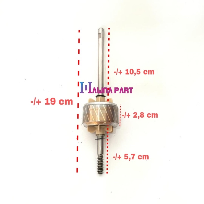 Jual As Rotor Kipas Angin Besi 19 cm As 8 mm | Shopee Indonesia
