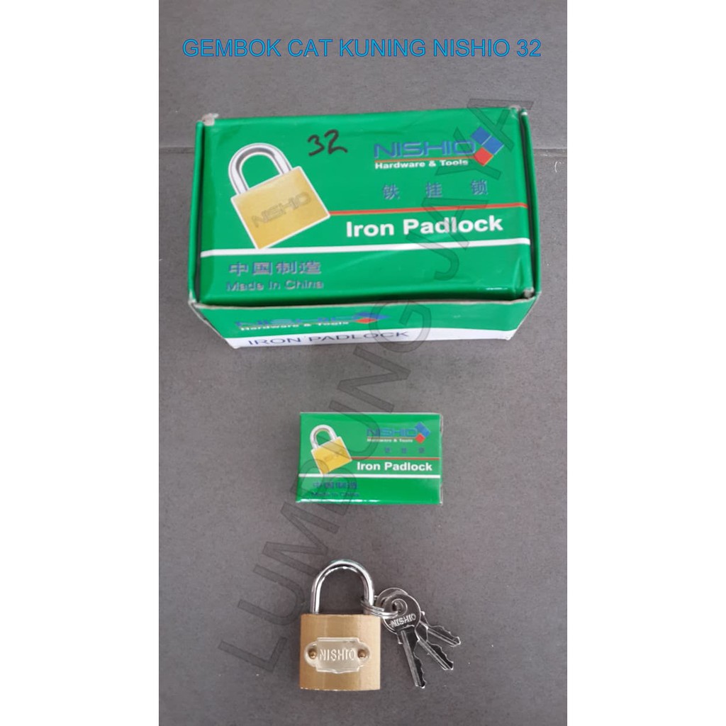 Jual GEMBOK CAT KUNING NISHIO 30/32 MM (SETARA) | Shopee Indonesia