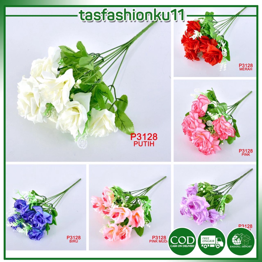 Jual TF11 COD P3128 ( 1KILO BISA MUAT 28PCS ) BUNGA DEKORASI BUNGA HIAS